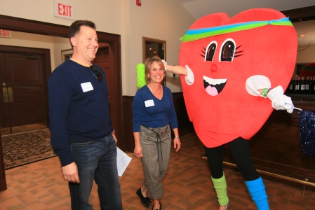 Here I am welcoming my friends Lisa and Steve Meyers at last year's Team Captains Kickoff!
